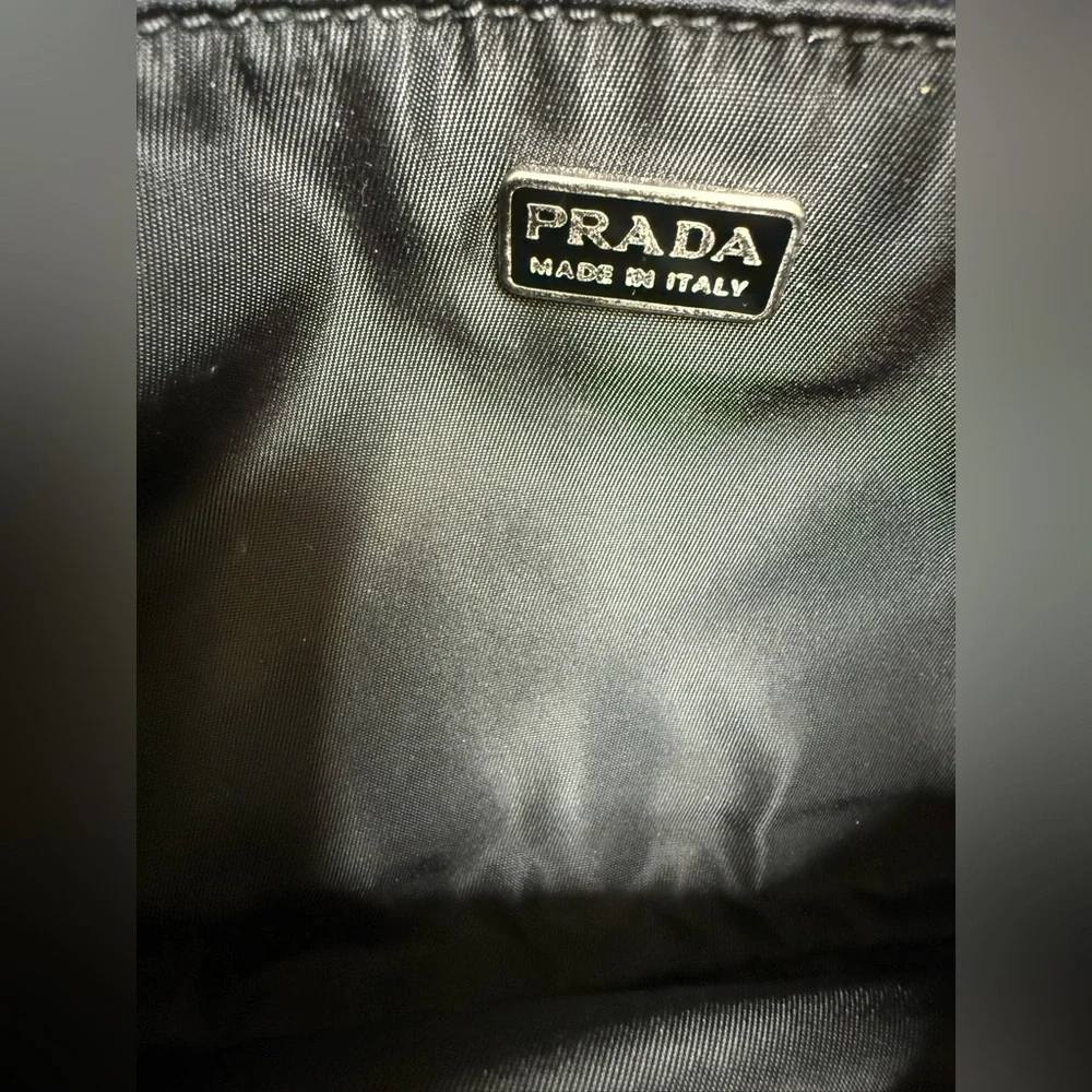 Prada Nylon Pouch Cosmetic Case Black Made in Italy - Picture 5 of 11